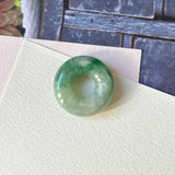 A-Grade Natural Floral Jadeite Bagel Piece No.171616