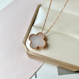A-Grade Natural Lavender Jadeite Clover Pendant No. 172071