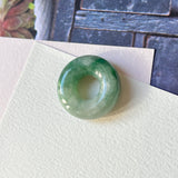 A-Grade Natural Floral Jadeite Bagel Piece No.171616