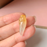 Icy A-Grade Natural Yellow Jadeite Chili Pendant No.170168