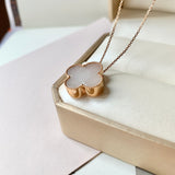 A-Grade Natural Lavender Jadeite Clover Pendant No. 172071