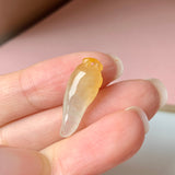 Icy A-Grade Natural Yellow Jadeite Chili Pendant No.170168