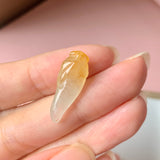 Icy A-Grade Natural Yellow Jadeite Chili Pendant No.170168