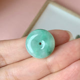 SOLD OUT: A-Grade Natural Green Jadeite Donut Pendant No.171790