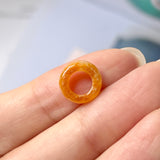 A-Grade Orangey Red Jadeite Bagel Piece No.172037