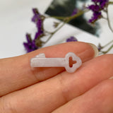 SOLD OUT: A-Grade Natural Lavender Jadeite Key Pendant No.220400