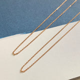 42cm (0.8mm) Adjustable Belcher Diamond Cut Necklace Chain