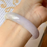 SOLD OUT: 54.8mm A-Grade Natural Tri-Colour Jadeite Modern Round Bangle No.151872