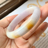 SOLD OUT: 54.8mm A-Grade Natural Tri-Colour Jadeite Modern Round Bangle No.151872