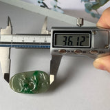 A-Grade Natural Green Jadeite Phoenix and Dragon Pendant No.171265