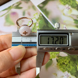 17.2mm A-Grade Natural Lilac Jadeite Donut Bespoke Ring (Lilac Flower) No.162213