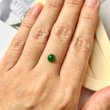 0.8 cts A-Grade Natural Imperial Green Jadeite Oval Cabochon No.130212