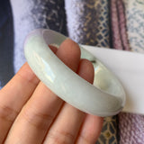 56.8mm A-Grade Type A Natural Jadeite Jade Pastel Shades Modern Round Bangle No.151462