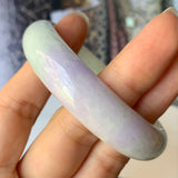 56.8mm A-Grade Type A Natural Jadeite Jade Pastel Shades Modern Round Bangle No.151462