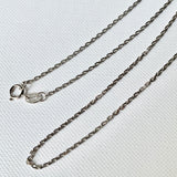 42cm (1.3mm) Belcher Diamond Cut Necklace Chain