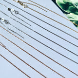 45cm (1.3mm) Adjustable Belcher Diamond Cut Necklace Chain