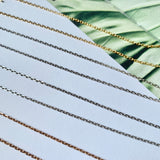 45cm (1.3mm) Adjustable Belcher Diamond Cut Necklace Chain