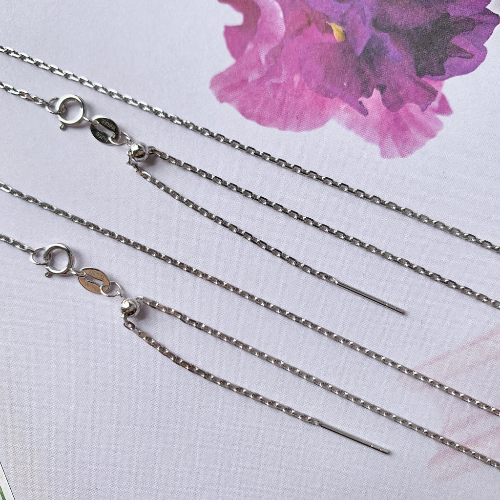 45cm (1.3mm) Adjustable Belcher Diamond Cut Necklace Chain