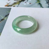 17mm A-Grade Natural Green Jadeite Ring Band No.162217