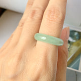 16.9mm A-Grade Natural Green Jadeite Ring Band No.162218