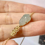 SOLD OUT: A-Grade Natural Grey Jadeite Pixiu Bracelet No.190342