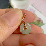 Icy A-Grade Natural Green Jadeite Mini Donut Charms No.170696