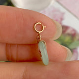 Icy A-Grade Natural Green Jadeite Mini Donut Charms No.170696