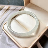 49.7mm A-Grade Natural Jadeite Traditional Round Bangle No.151973