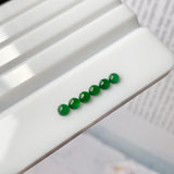 3.5mm A-Grade Natural Imperial Green Jadeite Round Cabochon No.130278