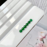 SOLD OUT: 3.5mm A-Grade Natural Imperial Green Jadeite Round Cabochon No.130278