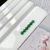 3.5mm A-Grade Natural Imperial Green Jadeite Round Cabochon No.130278