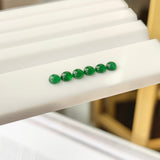 3.5mm A-Grade Natural Imperial Green Jadeite Round Cabochon No.130278