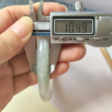 57.7mm A-Grade Natural White Jadeite Traditional Round Bangle No.151577