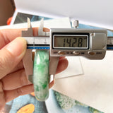 52.4mm A-Grade Natural Moss On Snow Jadeite Modern Round Bangle No.151752