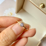 SOLD OUT: 15.8mm A-Grade Natural Lavender Jadeite MINI.malist Ring No.162220