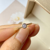 SOLD OUT: 15.8mm A-Grade Natural Lavender Jadeite MINI.malist Ring No.162220
