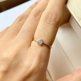 SOLD OUT: 15.8mm A-Grade Natural Lavender Jadeite MINI.malist Ring No.162220