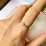 15.8mm A-Grade Natural Lavender Jadeite MINI.malist Ring No.162221