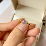 15.8mm A-Grade Natural Lavender Jadeite MINI.malist Ring No.162222