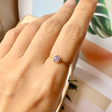 15.8mm A-Grade Natural Lavender Jadeite MINI.malist Ring No.162222