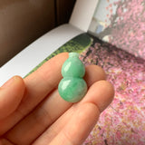 A-Grade Natural Green Jadeite Hulu (Calabash) Pendant No.171850