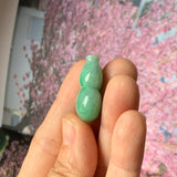 A-Grade Natural Green Jadeite Hulu (Calabash) Pendant No.171850