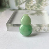 A-Grade Natural Yellowish Green Jadeite Hulu (Calabash) Pendant No.171849