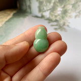 A-Grade Natural Yellowish Green Jadeite Hulu (Calabash) Pendant No.171849