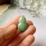 A-Grade Natural Yellowish Green Jadeite Hulu (Calabash) Pendant No.171849