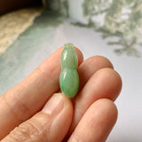 A-Grade Natural Yellowish Green Jadeite Hulu (Calabash) Pendant No.171849