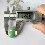 A-Grade Natural Yellowish Green Jadeite Hulu (Calabash) Pendant No.171849