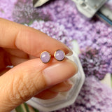 SOLD OUT: A-Grade Natural Lavender Jadeite MINI.malist Earring No.180548