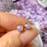A-Grade Natural Lavender Jadeite MINI.malist Earring No.180548