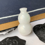 A-Grade Natural White Jadeite Calabash Pendant No.171705